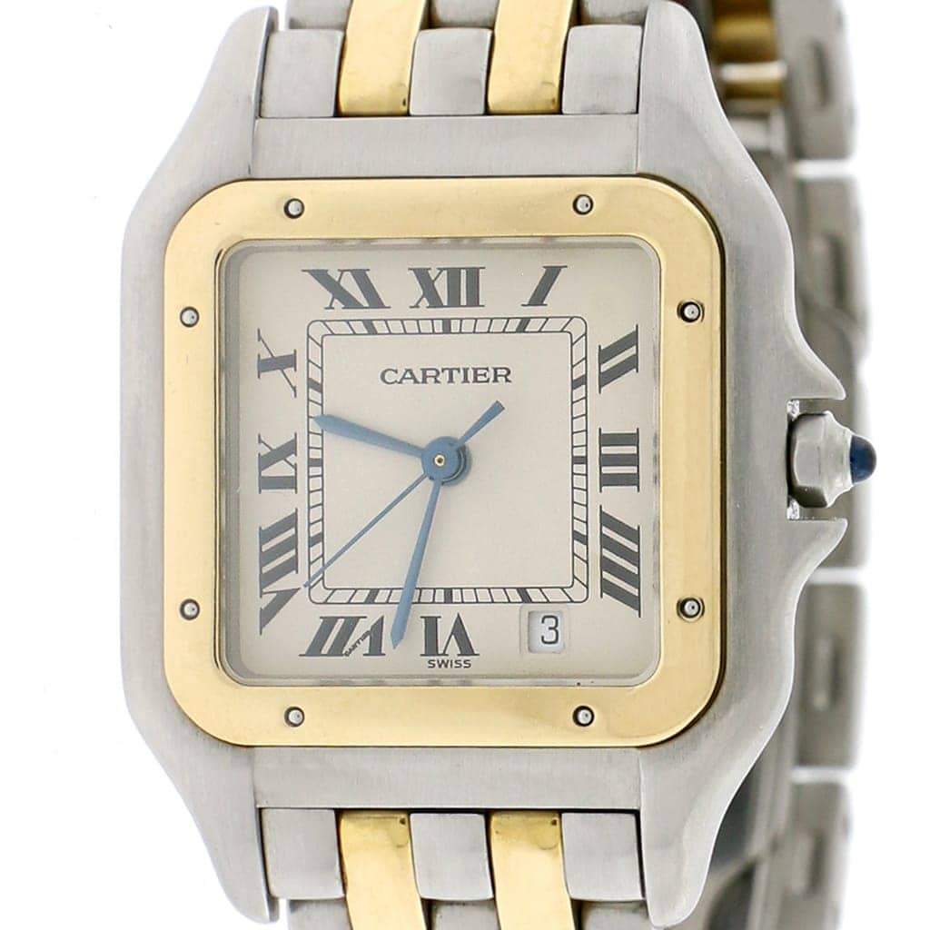 Cartier Panthére Midsize Date 2-Tone 18K Yellow Gold & Stainless Steel 26MM Ladies Watch 183949 - Image 3