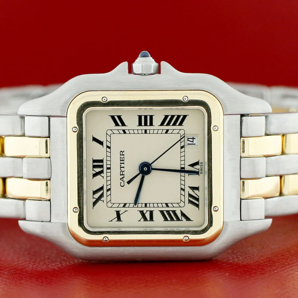 Cartier Panthére Midsize Date 2-Tone 18K Yellow Gold & Stainless Steel 26MM Ladies Watch 187949 - Image 2