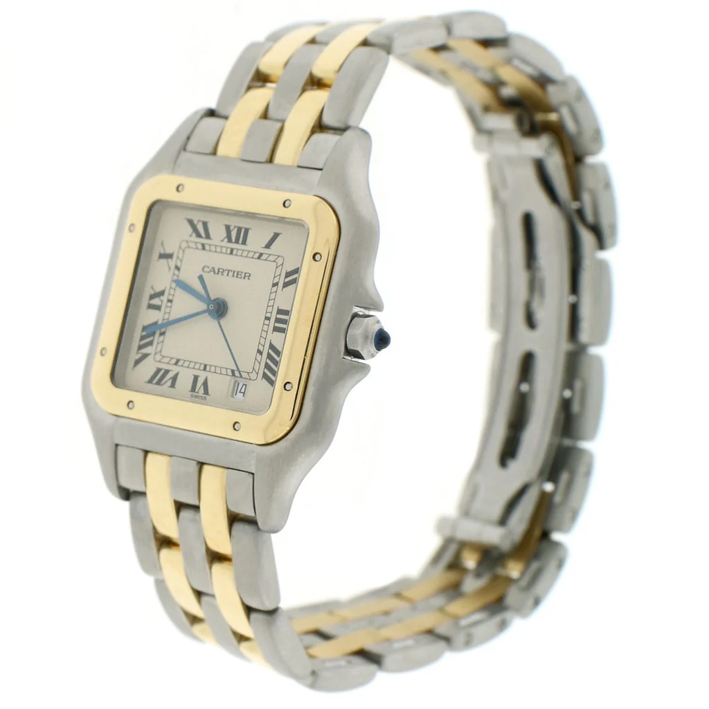 Cartier Panthére Midsize Date 2-Tone 18K Yellow Gold & Stainless Steel 26MM Ladies Watch 187949 - Image 3
