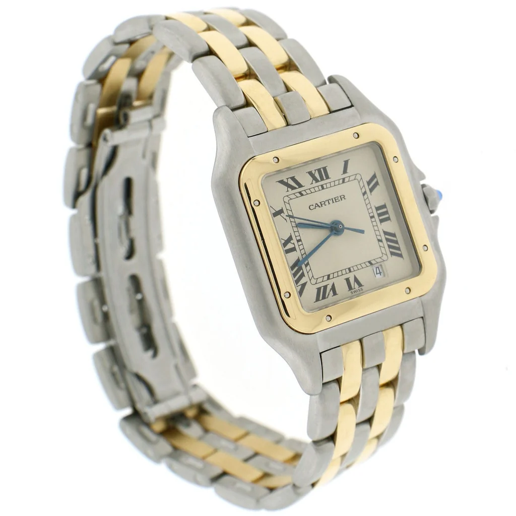 Cartier Panthére Midsize Date 2-Tone 18K Yellow Gold & Stainless Steel 26MM Ladies Watch 187949 - Image 4
