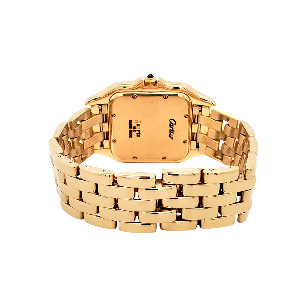 Cartier Panthere White Roman Dial Large 27mm Yellow Gold Quartz Watch W25014B9 - Image 6