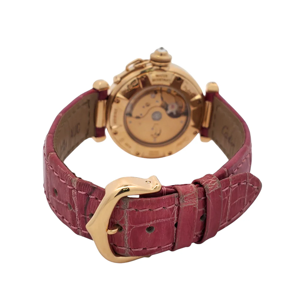 Cartier Pasha 32mm Factory Silver Diamond Dial Yellow Gold Watch 2519 Box Booklet - Image 5