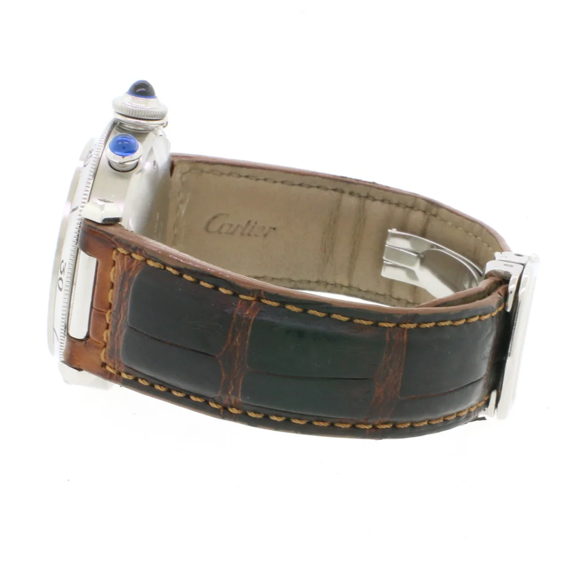 CARTIER Pasha 38 Chronograph Steel Quartz Mens Watch W3100355 - Image 5