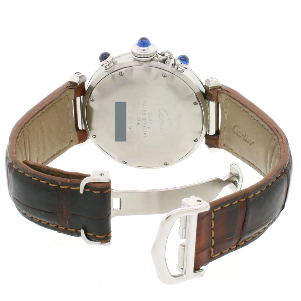 CARTIER Pasha 38 Chronograph Steel Quartz Mens Watch W3100355 - Image 7