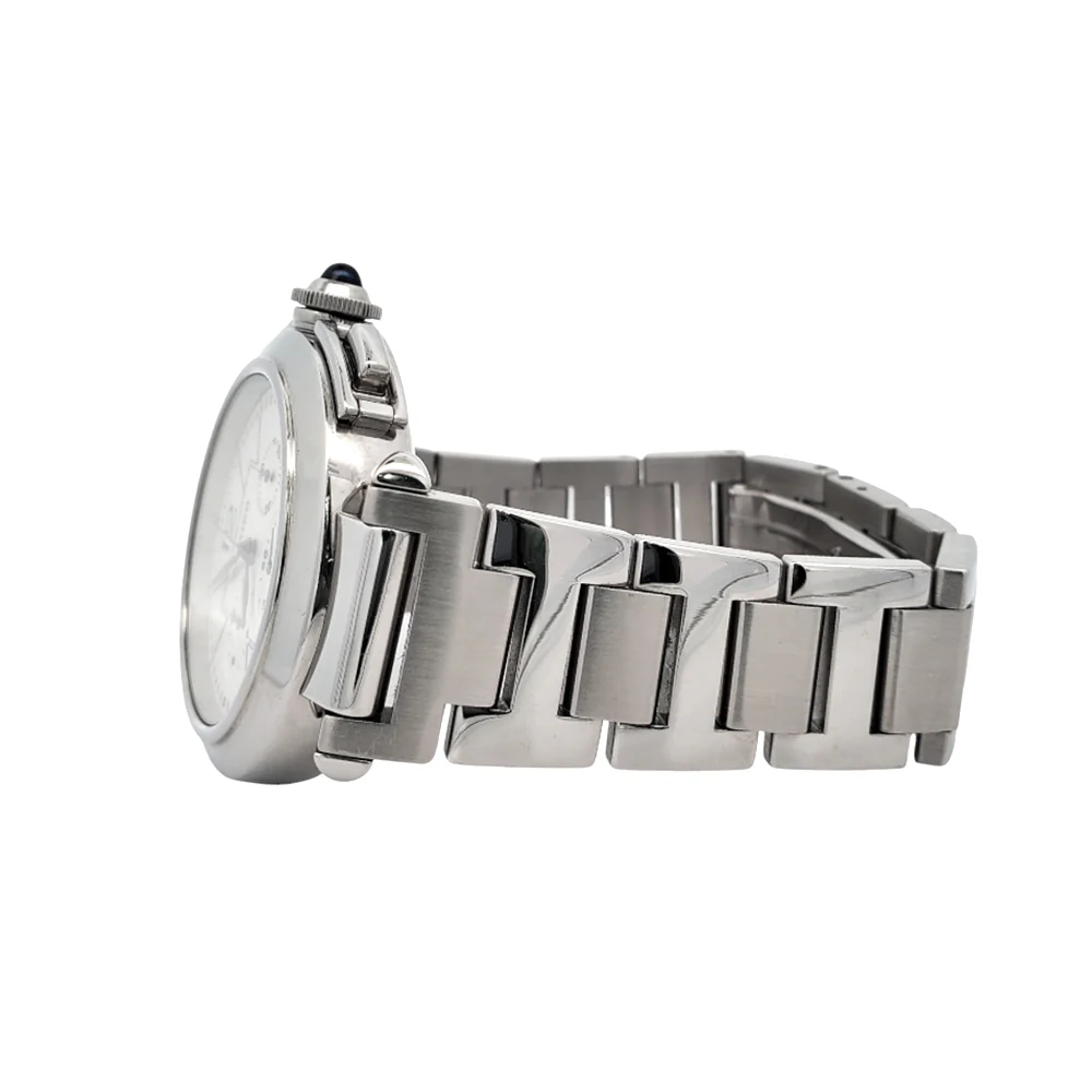 Cartier Pasha 42mm Chronograph Steel Mens Watch W31085M7/2860 Papers - Image 4