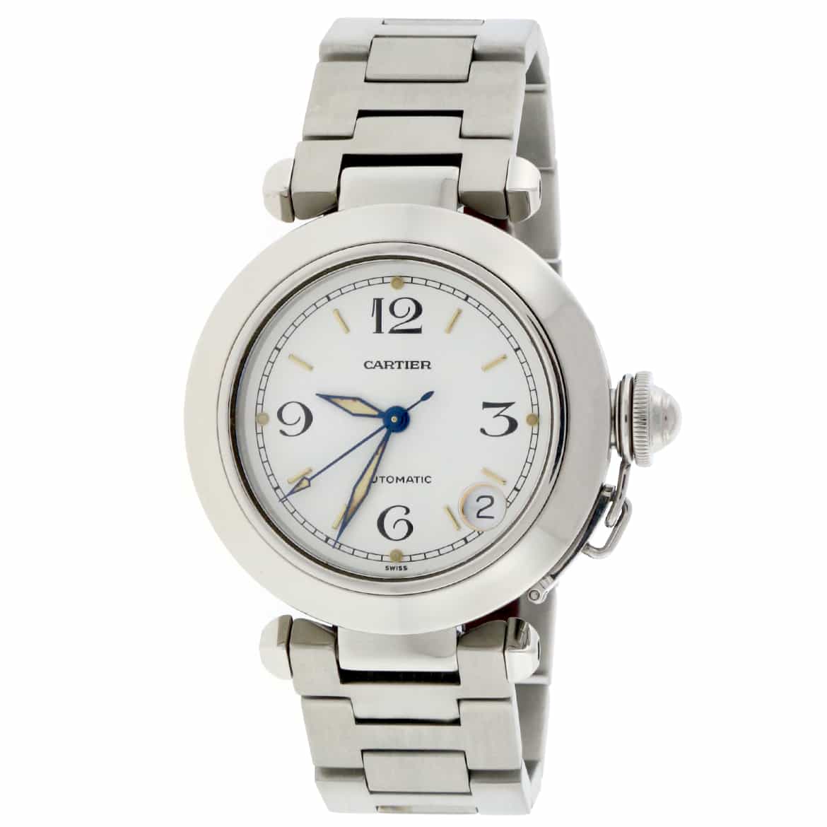 Cartier Pasha C 35mm White Dial Automatic Stainless Steel Watch W31074M7