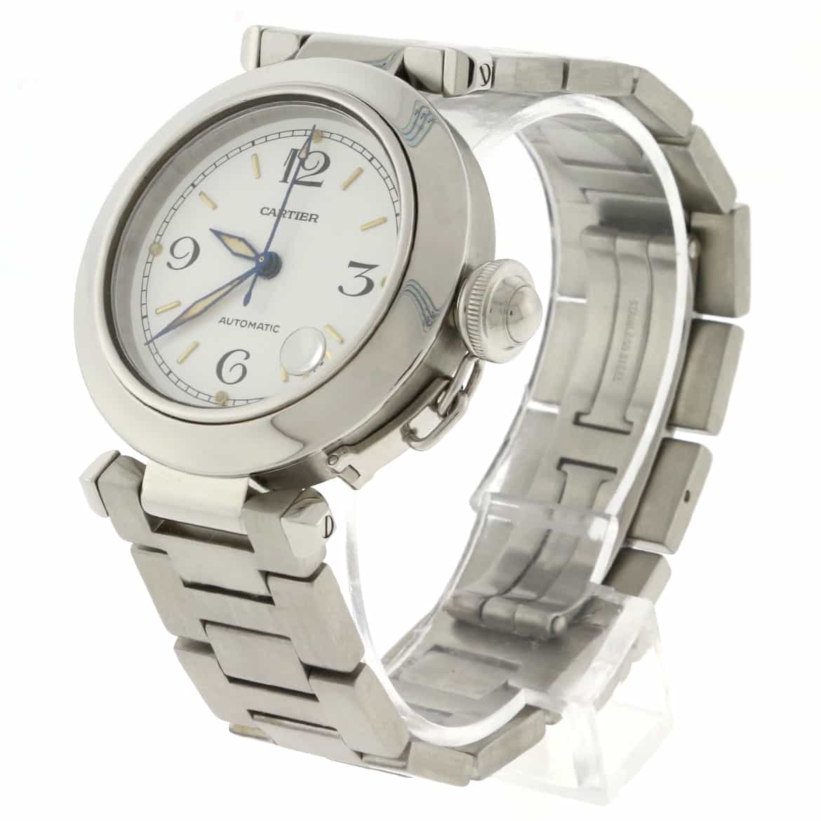 Cartier Pasha C 35mm White Dial Automatic Stainless Steel Watch W31074M7 - Image 3
