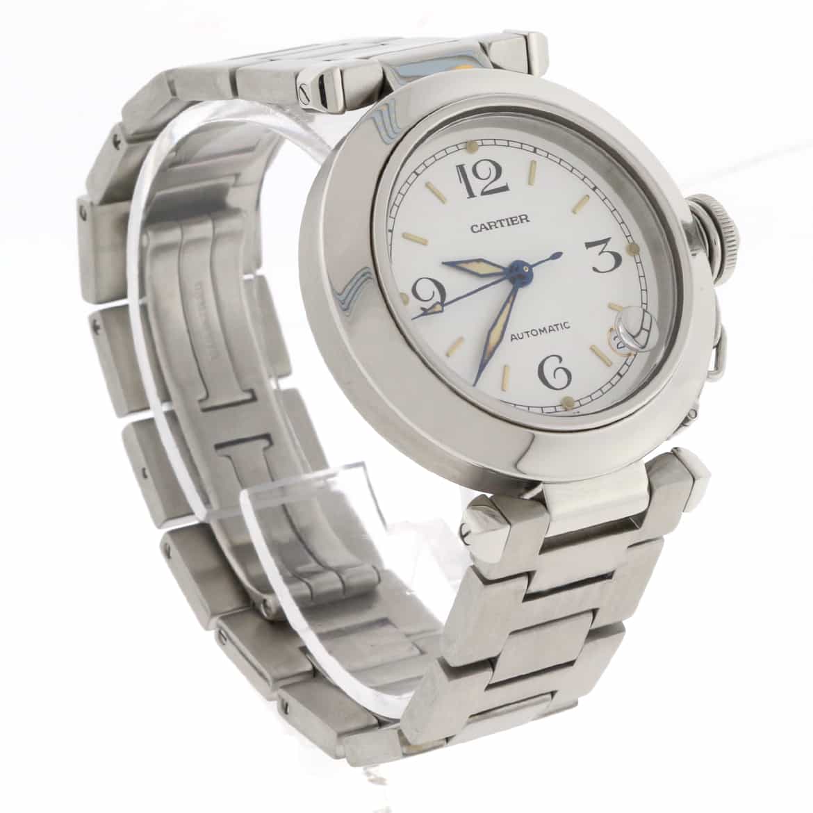 Cartier Pasha C 35mm White Dial Automatic Stainless Steel Watch W31074M7 - Image 4