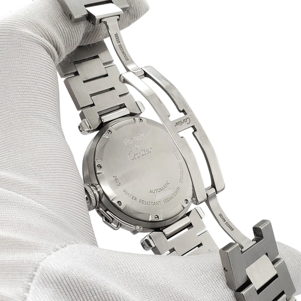 Cartier Pasha C Big Date 35mm Pink Dial Stainless Steel Watch 2475 - Image 5