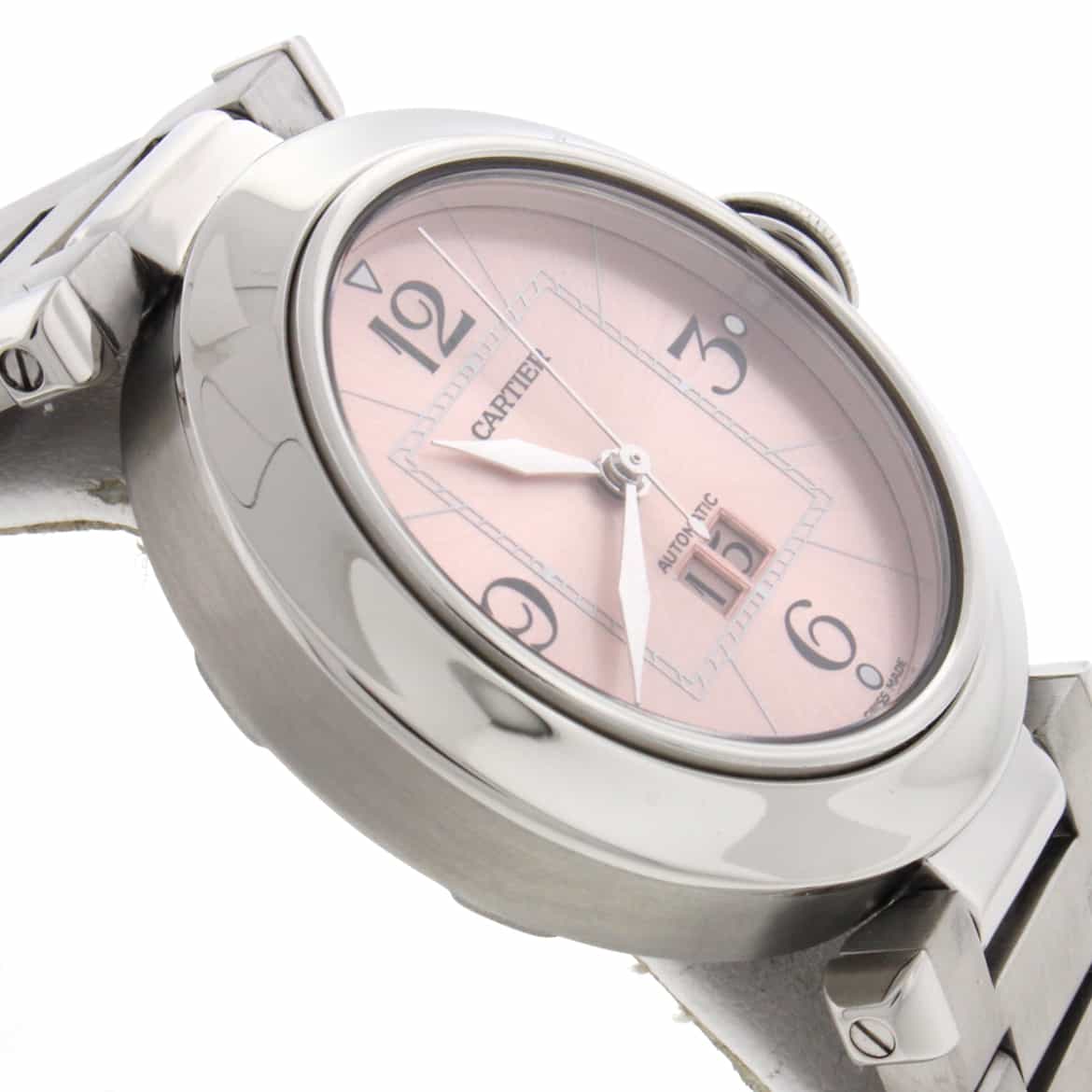 Cartier Pasha C Big Date Pink Dial 35mm Automatic Stainless Steel Watch W31075M7 - Image 5