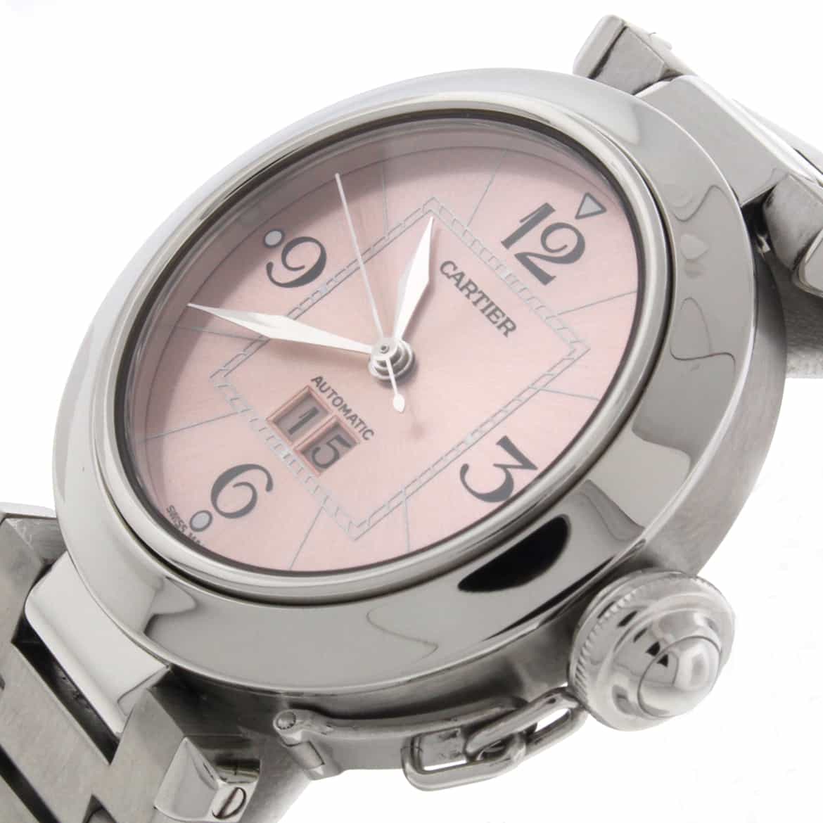 Cartier Pasha C Big Date Pink Dial 35mm Automatic Stainless Steel Watch W31075M7 - Image 6