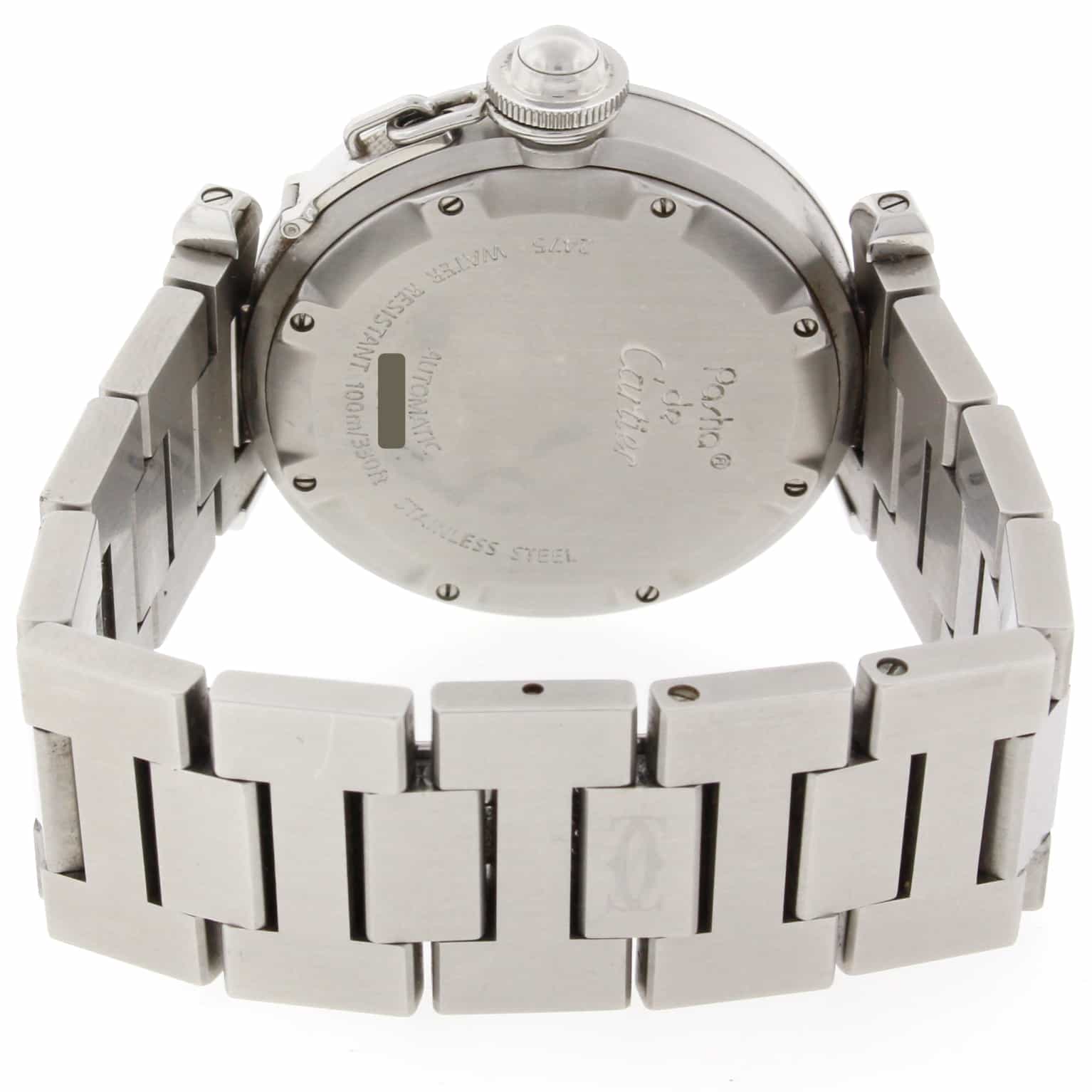 Cartier Pasha C Big Date White Dial 35MM Automatic Stainless Steel Mens Watch W31044M7 - Image 8