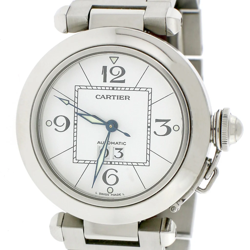 Cartier Pasha C Big Date White Dial 35MM Automatic Stainless Steel Watch W31044M7 - Image 2