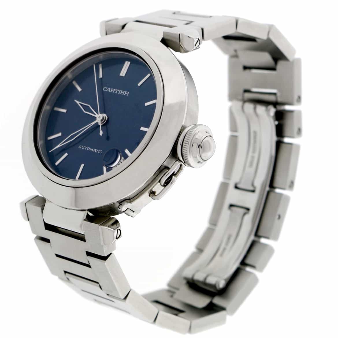 Cartier Pasha C Midsize Blue Dial 35MM Automatic Stainless Steel Watch W31014M7 - Image 4