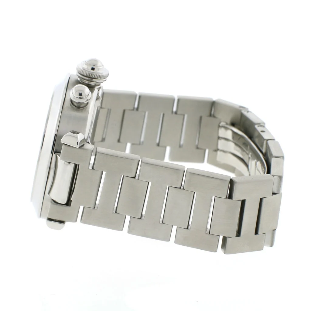 Cartier Pasha Chronograph White Grid Dial 36mm Automatic Stainless Steel Watch W31039M7 - Image 3