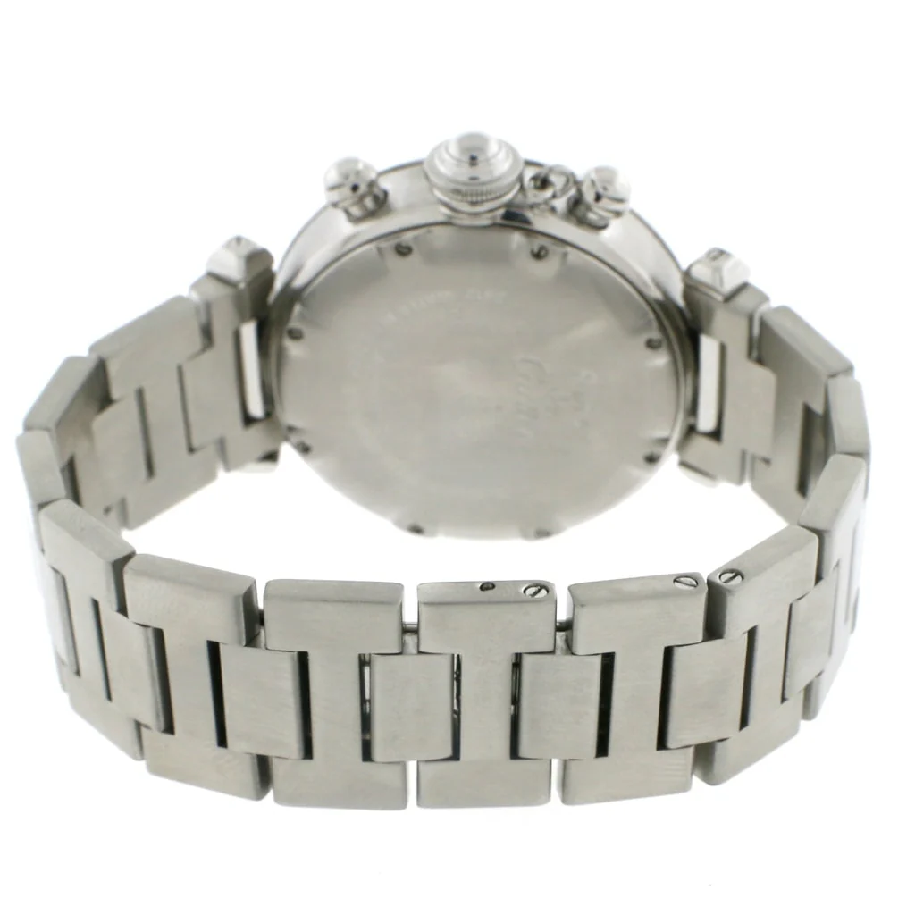 Cartier Pasha Chronograph White Grid Dial 36mm Automatic Stainless Steel Watch W31039M7 - Image 4