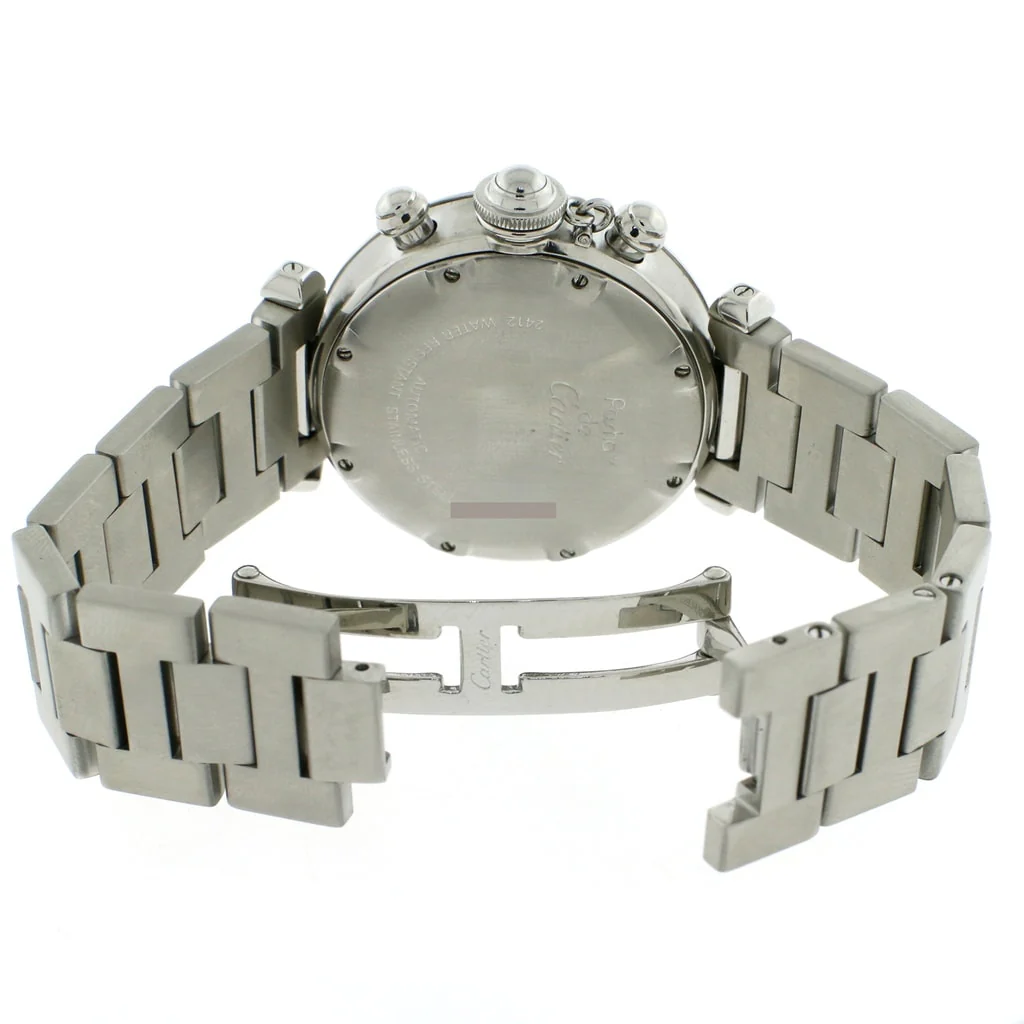 Cartier Pasha Chronograph White Grid Dial 36mm Automatic Stainless Steel Watch W31039M7 - Image 5