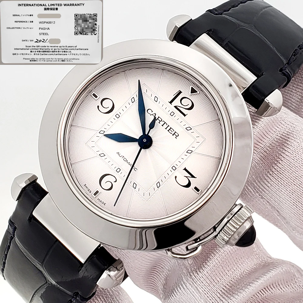 2021 Cartier Pasha de Cartier Steel Automatic 35mm Exhibition Back Watch WSPA0012 4327