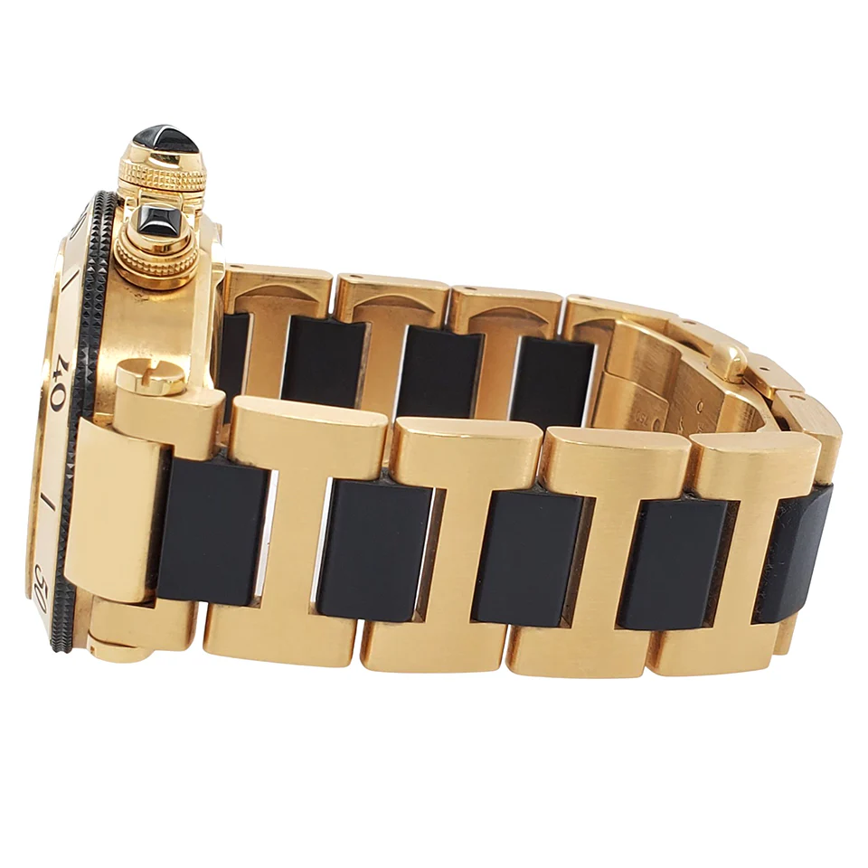 Cartier Pasha Sea Timer Yellow Gold 42mm Watch with Box Papers W301970M 3027 - Image 3