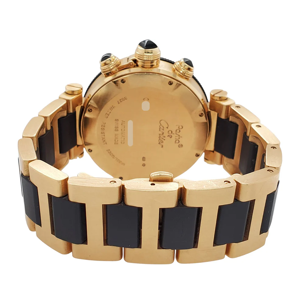 Cartier Pasha Sea Timer Yellow Gold 42mm Watch with Box Papers W301970M 3027 - Image 4