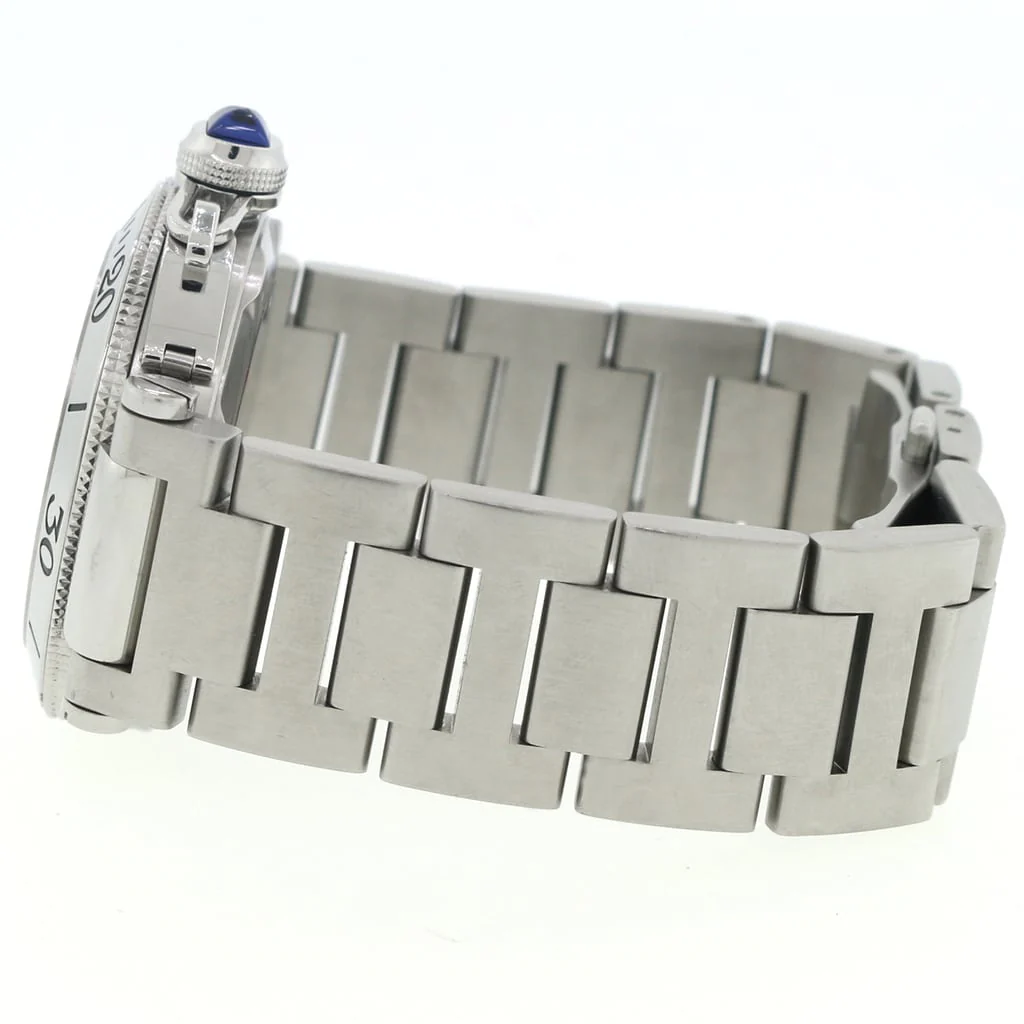Cartier Pasha Seatimer 40MM Silver Dial Automatic Stainless Steel Mens Watch W31080M7 - Image 5