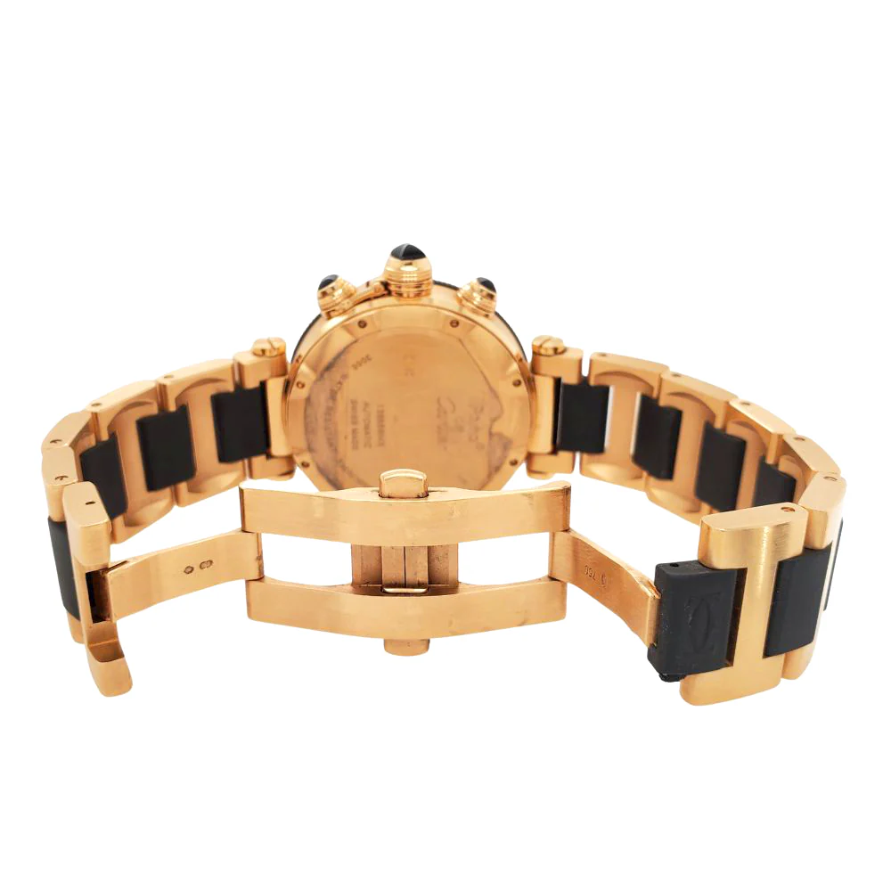 Cartier Pasha Seatimer 42mm chronograph Rose Gold/Ceramic Watch 3066 - Image 5