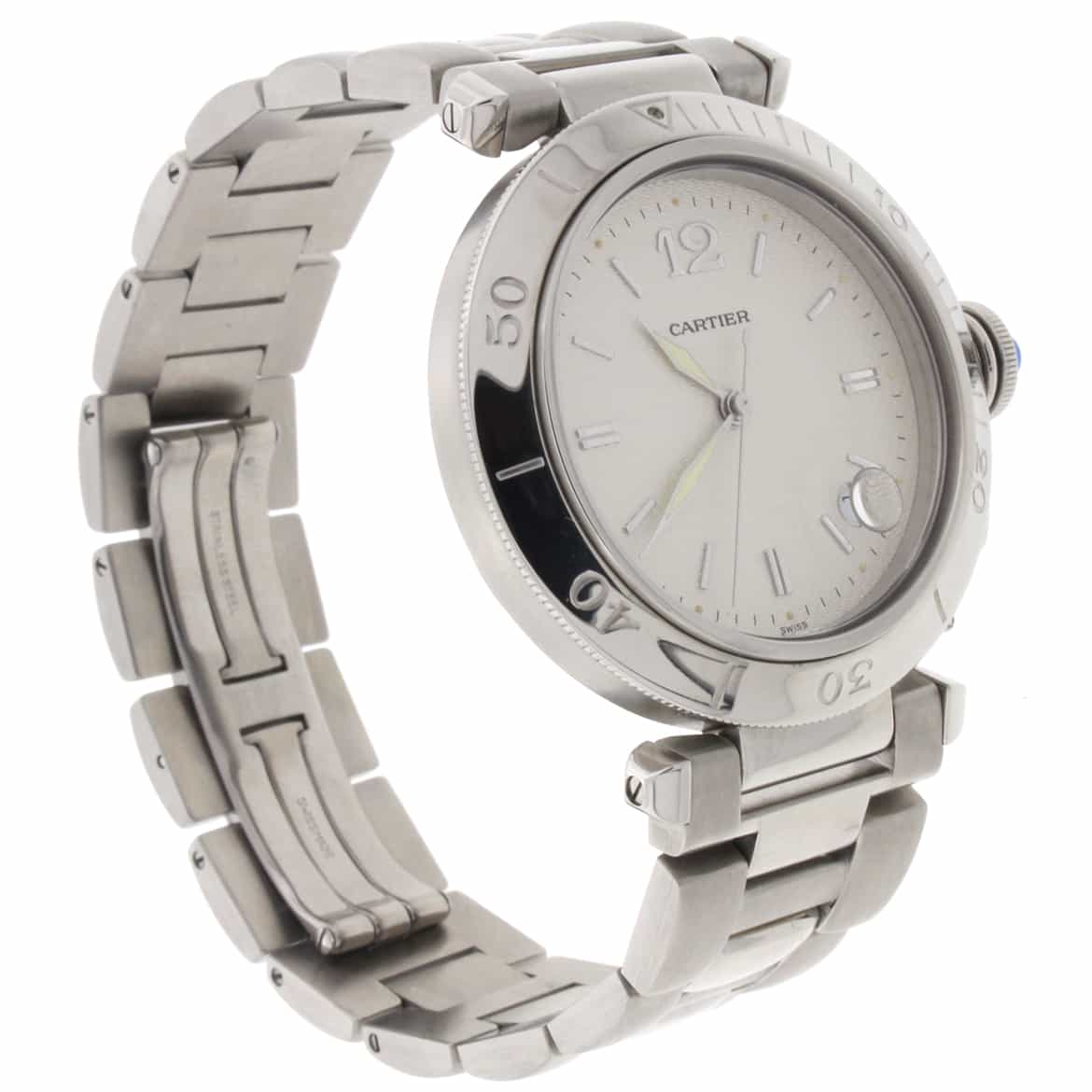 Cartier Pasha Silver Dial 38MM Automatic Stainless Steel Mens Watch 1040 - Image 8