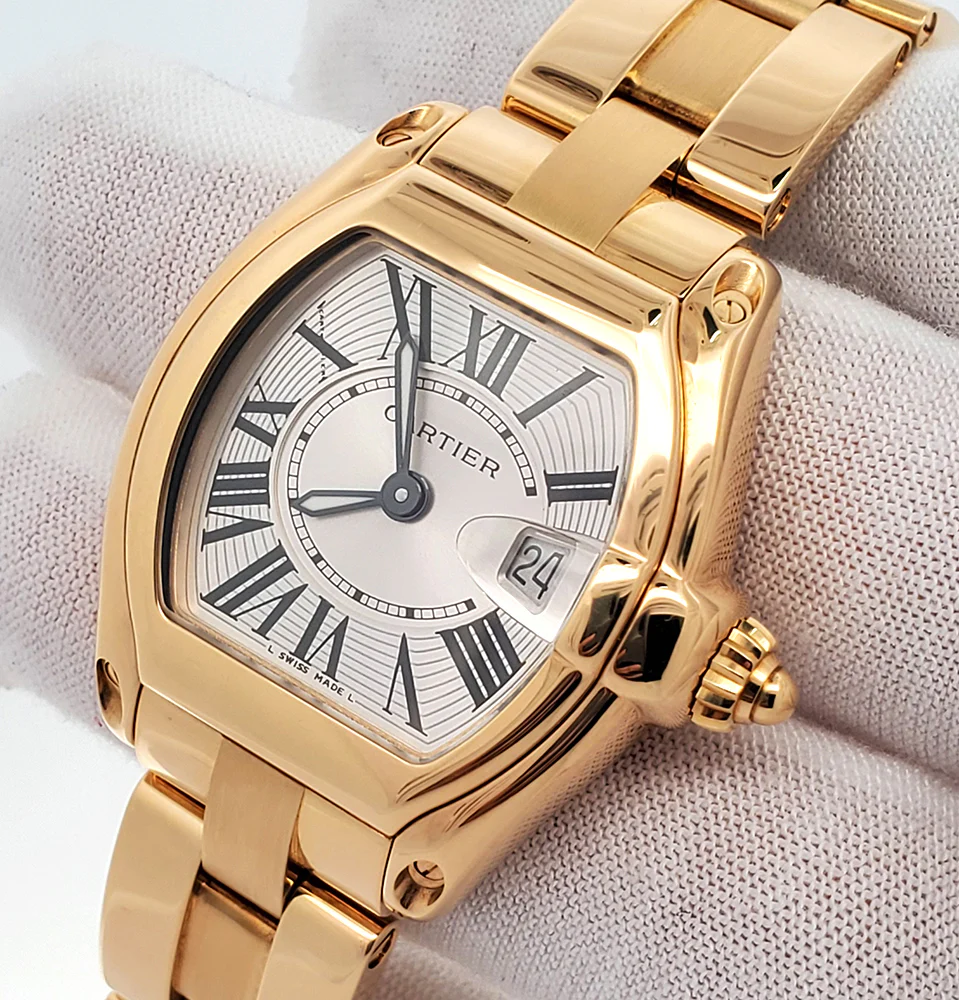 Cartier Roadster 18K Yellow Gold 30mm Ladies Watch W62018V1 Box Booklet - Image 2