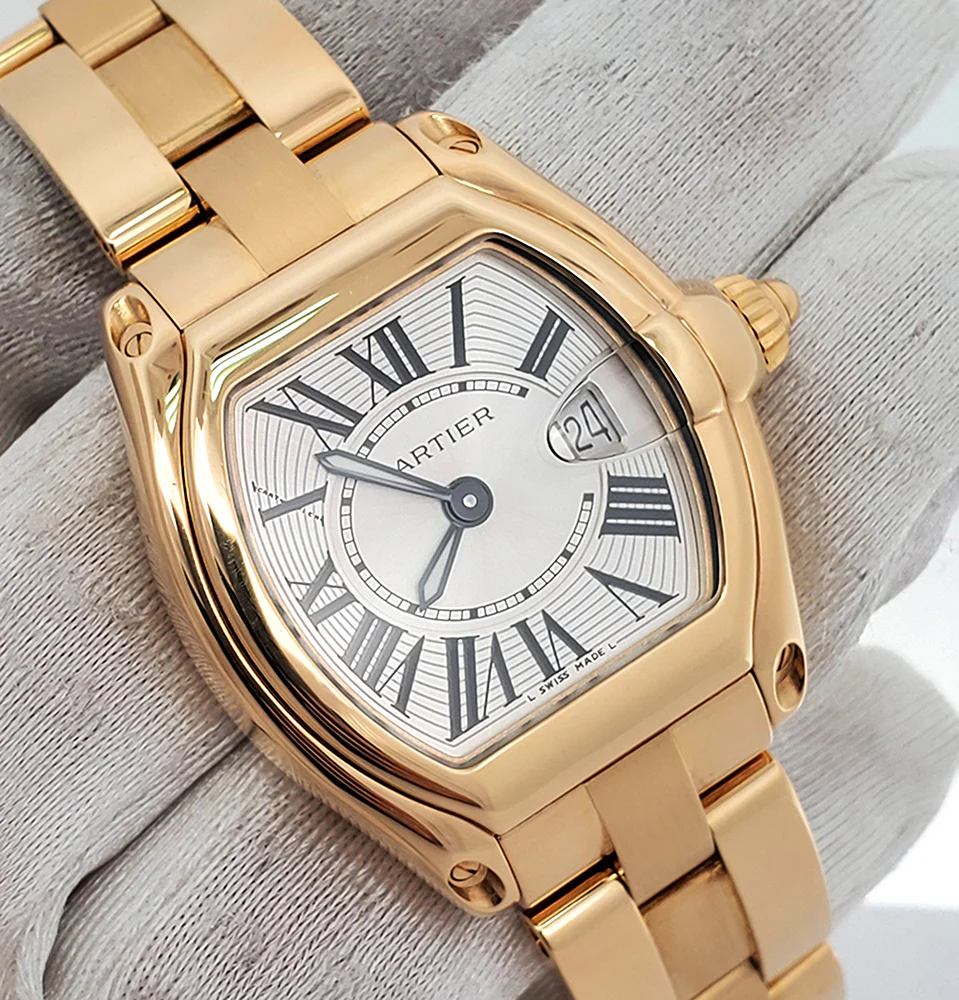 Cartier Roadster 18K Yellow Gold 30mm Ladies Watch W62018V1 Box Booklet - Image 3