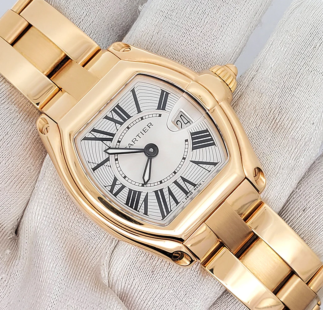 Cartier Roadster 18K Yellow Gold 30mm Ladies Watch W62018V1 Box Booklet - Image 4