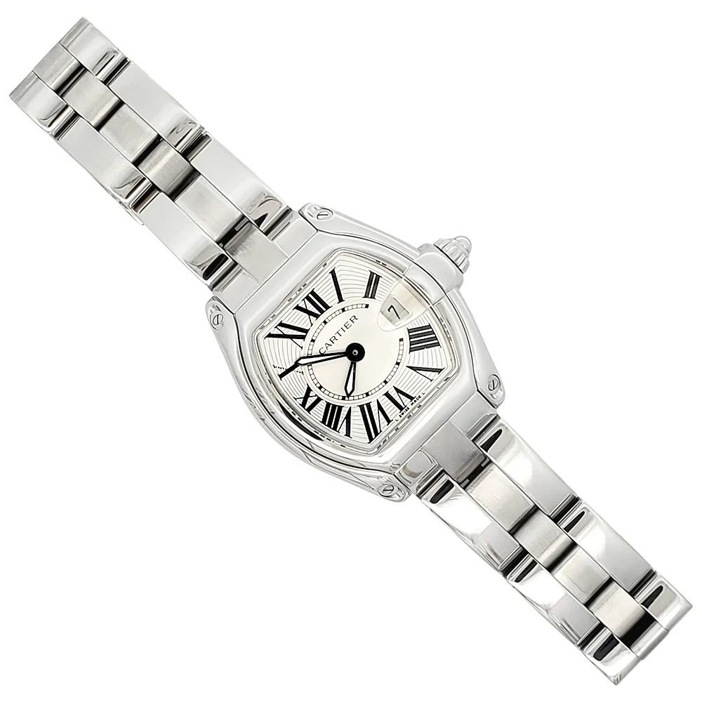 Cartier Roadster 30mm Roman Dial Steel Ladies Watch W62016V3 2675 - Image 3