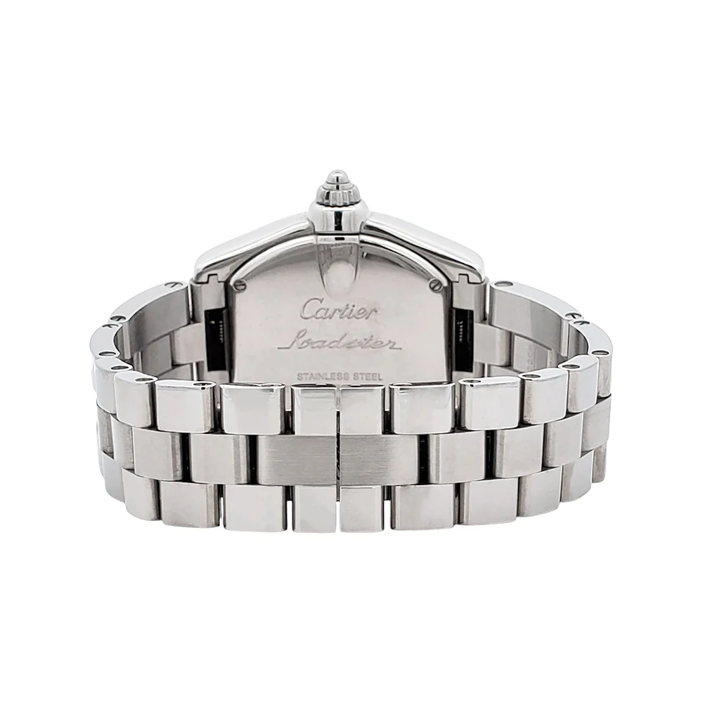 Cartier Roadster 30mm Silver Roman Dial Steel Ladies Watch W62016V3 2675 - Image 5