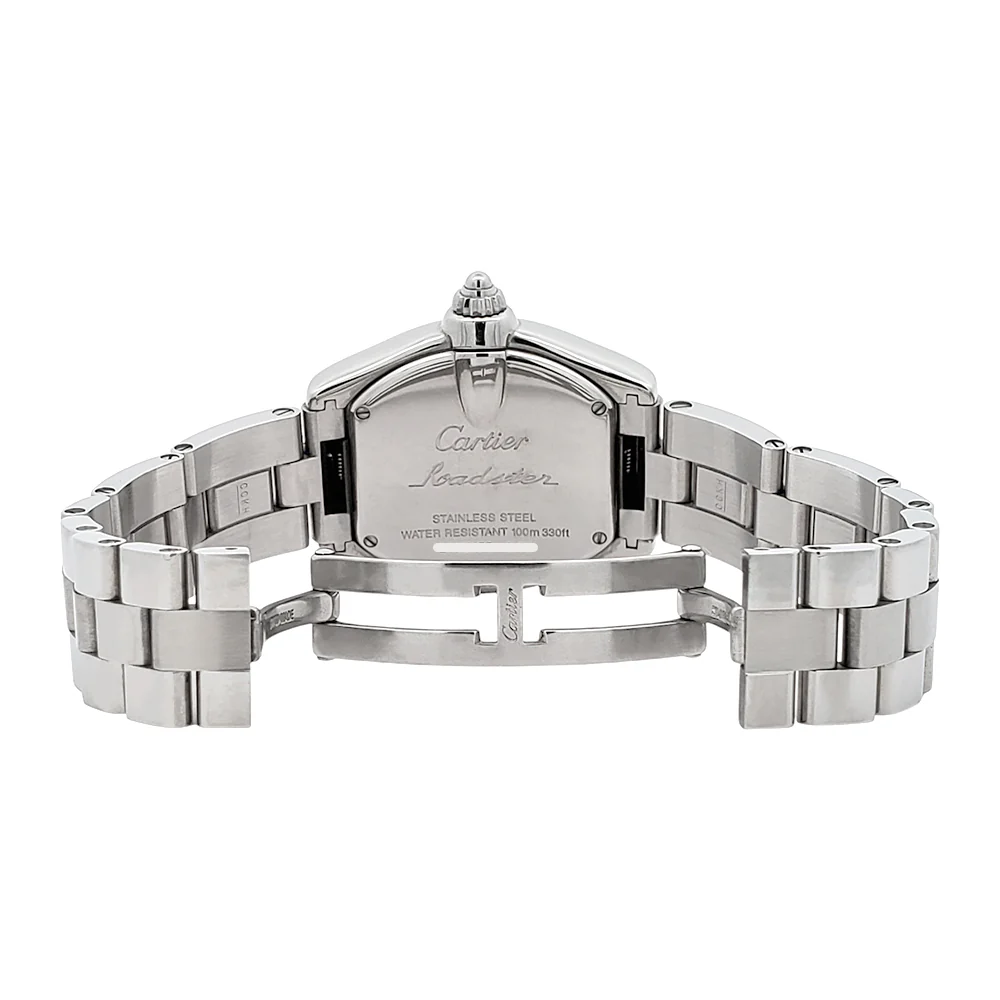 Cartier Roadster 30mm Silver Roman Dial Steel Ladies Watch W62016V3 2675 - Image 6