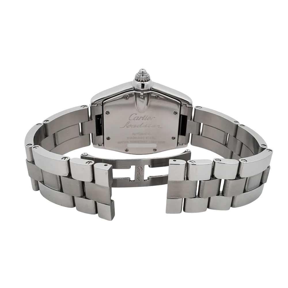 Cartier Roadster 37mm Black Roman Dial Steel Watch W62025V3 2510 Box Papers - Image 7