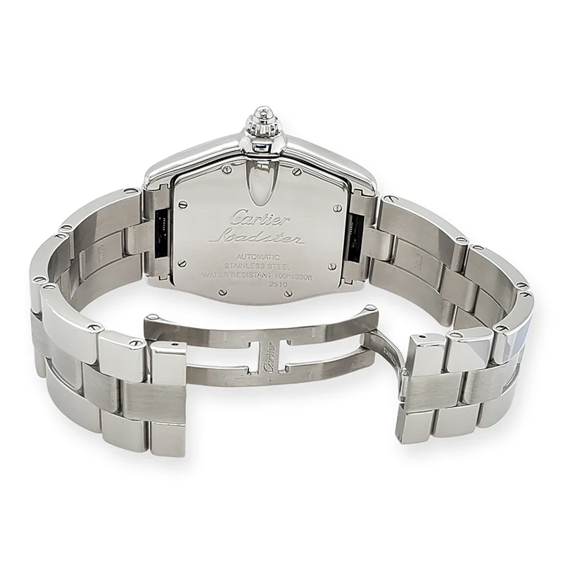 Cartier Roadster 37MM Large Blue Roman Dial Stainless Steel Watch 2510 - Image 6