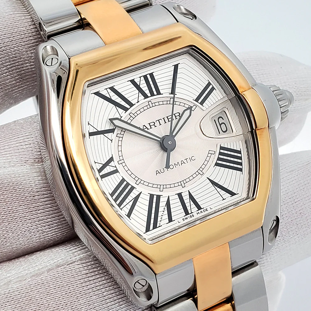 Cartier Roadster 37mm Silver Roman Dial 2-tone Yellow Gold/Steel Watch W62031Y4 2510 - Image 3