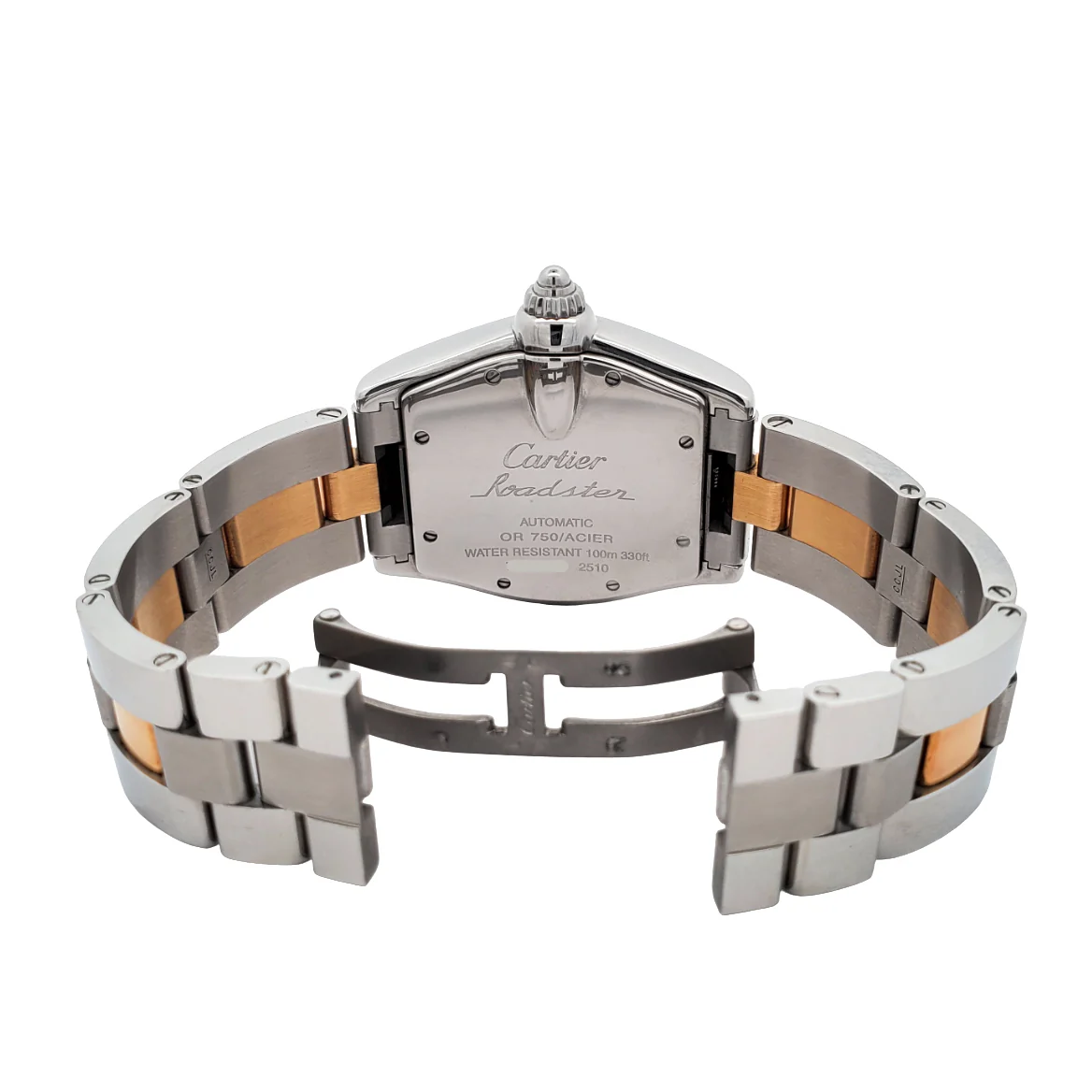 Cartier Roadster 37mm Silver Roman Dial 2-tone Yellow Gold/Steel Watch W62031Y4 2510 - Image 6