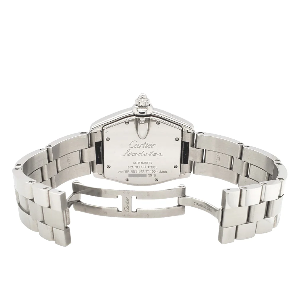 Cartier Roadster 37mm Silver Roman Dial Stainless Steel Watch 2510 W62025V3 - Image 5