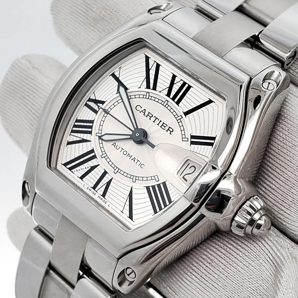 Cartier Roadster 37mm Silver Roman Dial Steel Watch W62025V3 2510