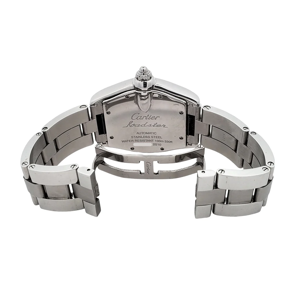 Cartier Roadster 37mm Silver Roman Dial Steel Watch W62025V3 2510 - Image 5