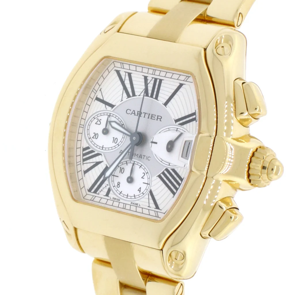 Cartier Roadster Chrono XL 18K Yellow Gold Automatic Factory Roman Dial 47MM Mens Watch W62021Y2 - Image 2