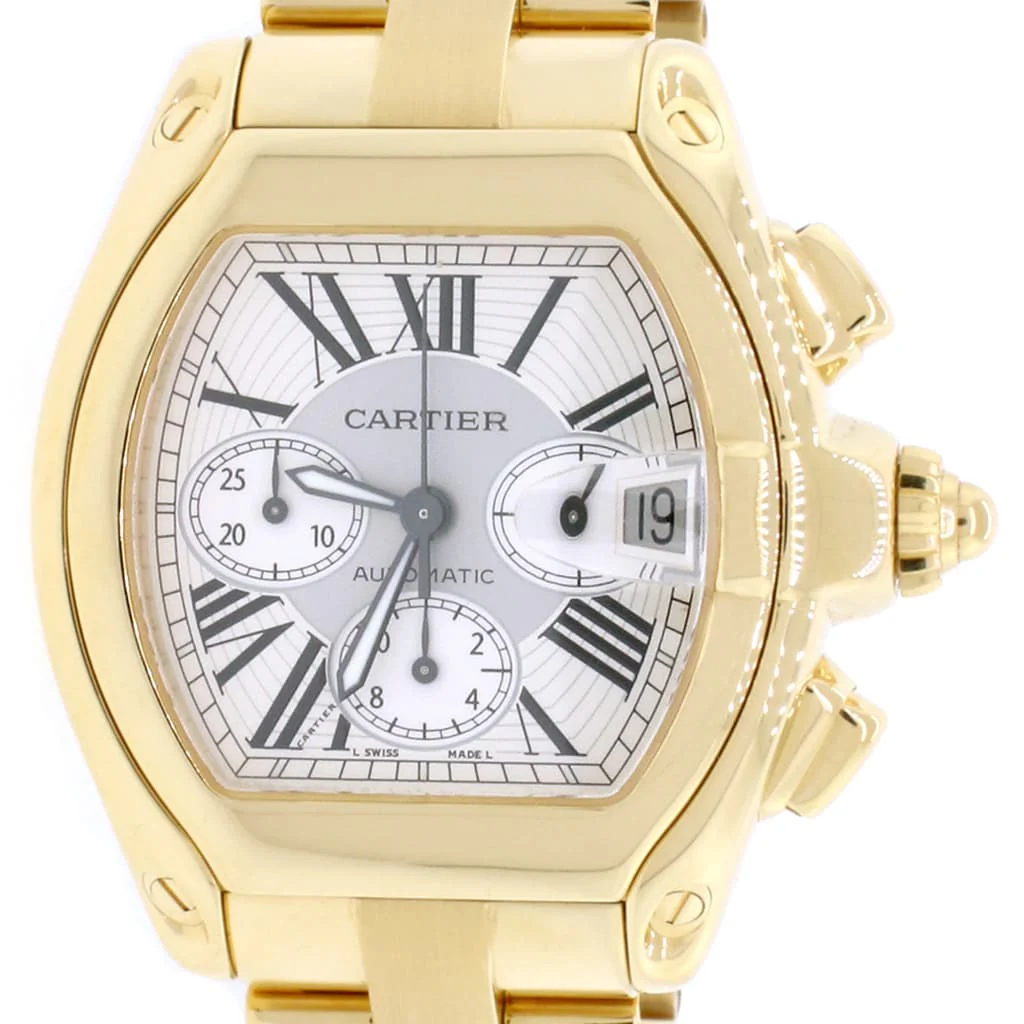Cartier Roadster Chrono XL 18K Yellow Gold Automatic Factory Roman Dial 47MM Mens Watch W62021Y2 - Image 3
