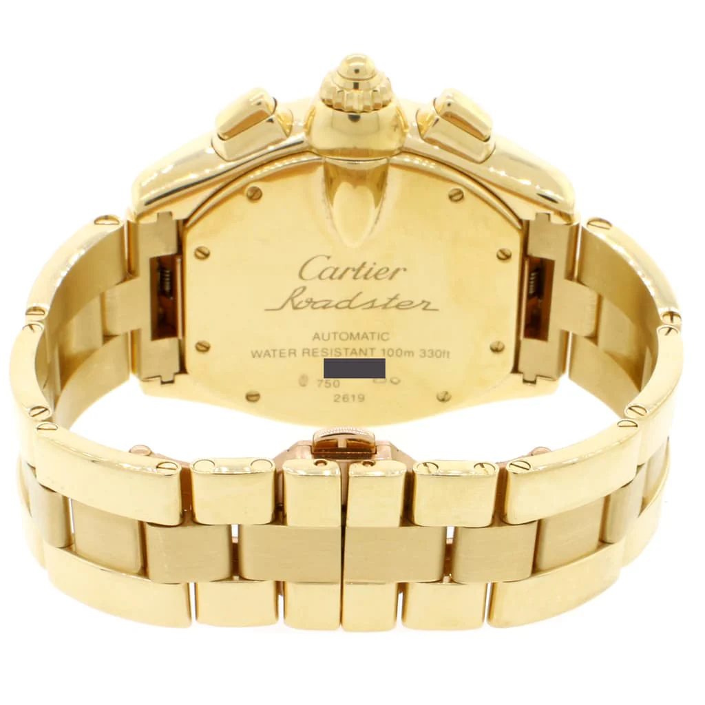 Cartier Roadster Chrono XL 18K Yellow Gold Automatic Factory Roman Dial 47MM Mens Watch W62021Y2 - Image 7