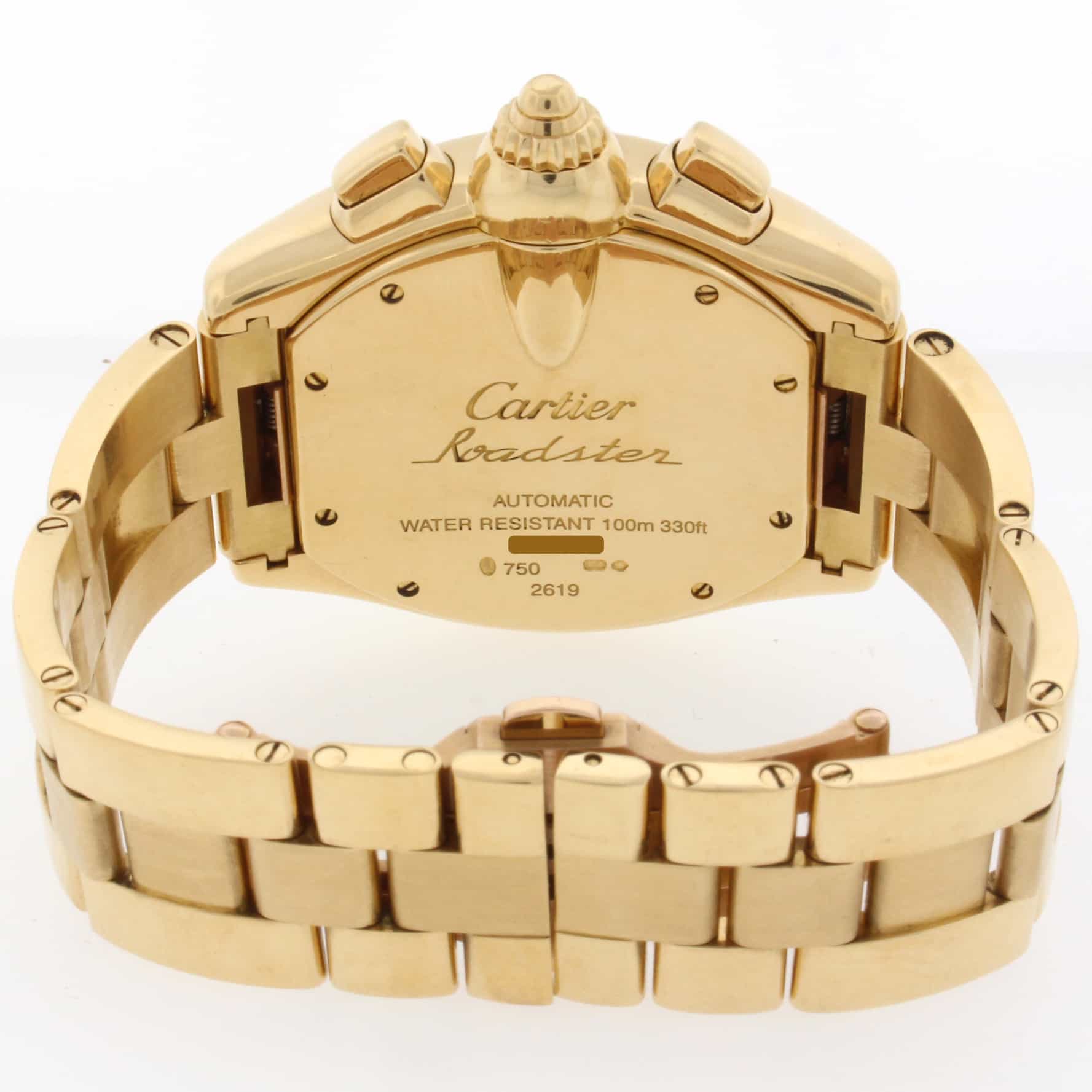 Cartier Roadster Chronograph 18K Yellow Gold Automatic Mens Watch W62021Y2 - Image 10