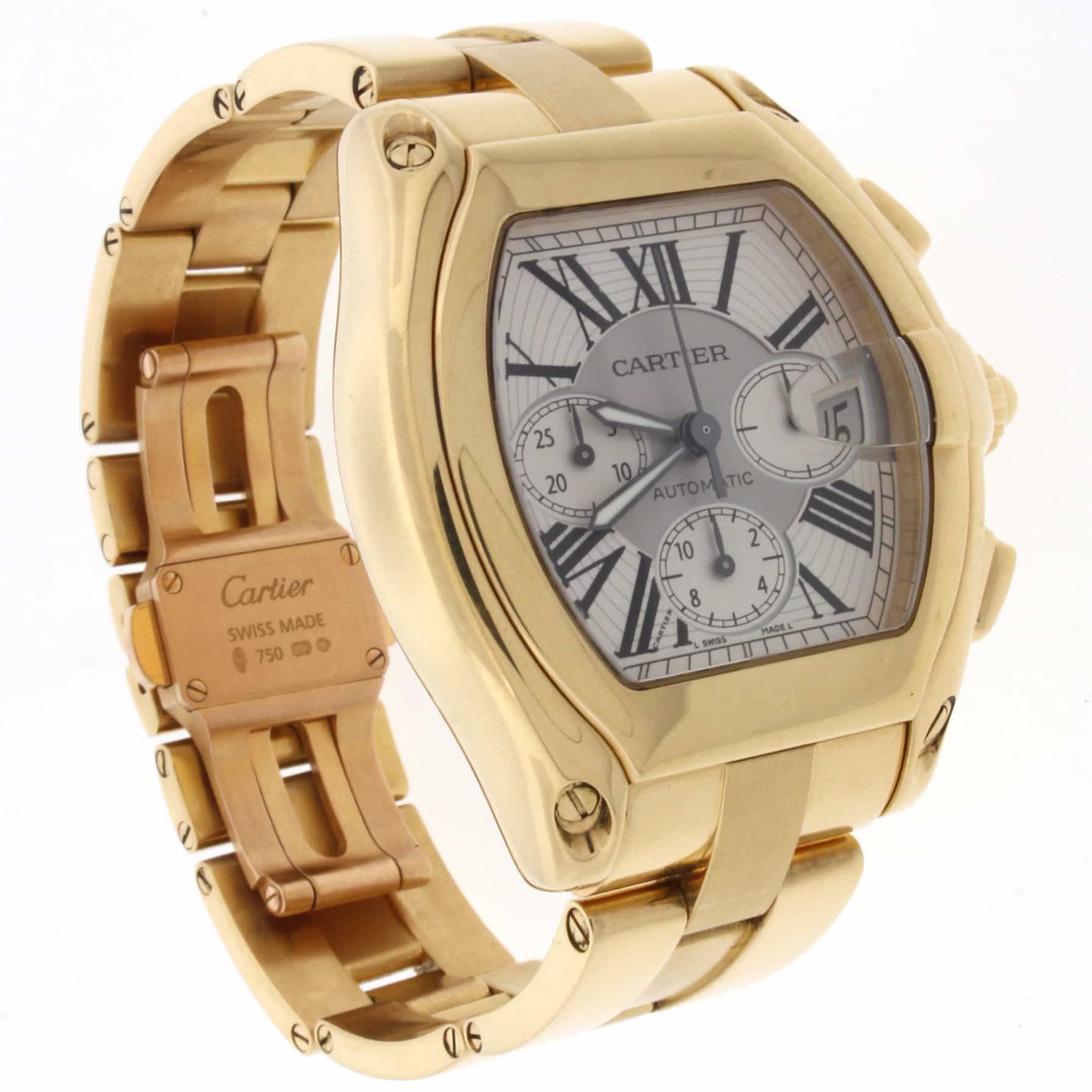 Cartier Roadster Chronograph 18K Yellow Gold Automatic Mens Watch W62021Y2 - Image 6