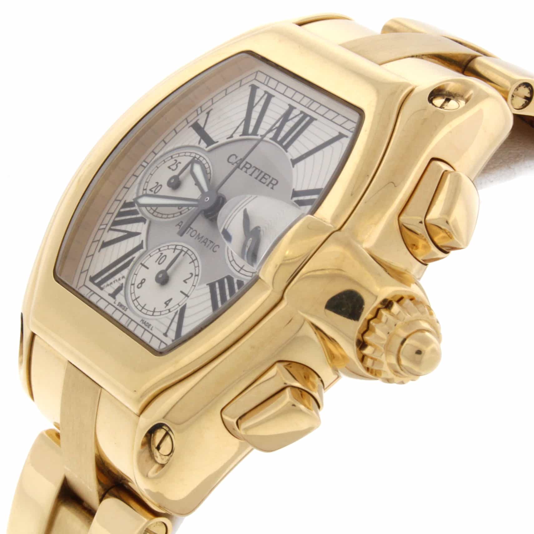 Cartier Roadster Chronograph 18K Yellow Gold Automatic Mens Watch W62021Y2 - Image 7