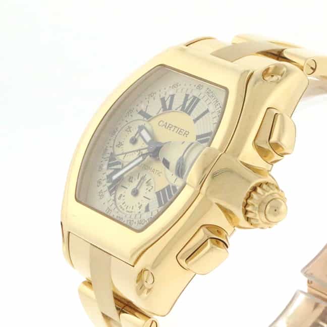 Cartier Roadster Chronograph 18K Yellow Gold Extra Large Automatic Mens Watch W62021Y2 - Image 3