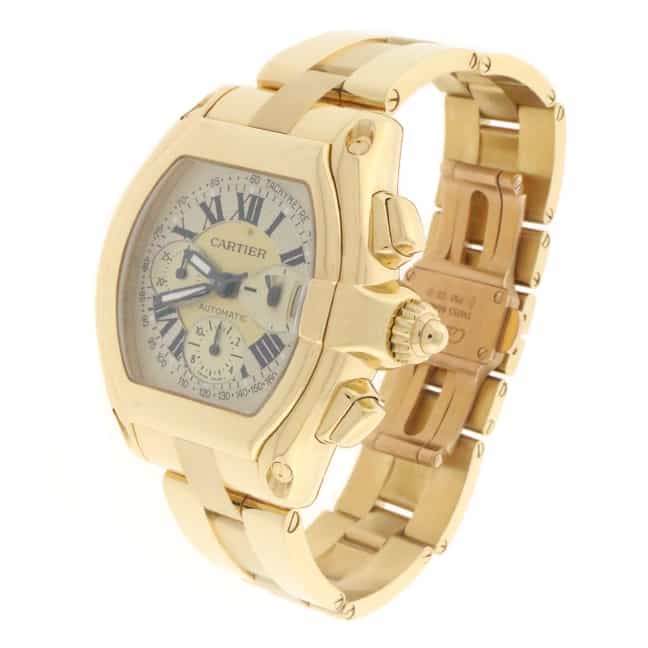 Cartier Roadster Chronograph 18K Yellow Gold Extra Large Automatic Mens Watch W62021Y2 - Image 4