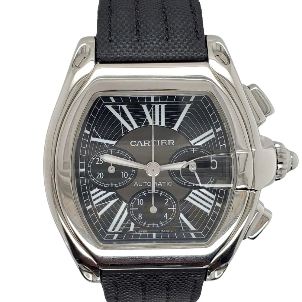 Cartier Roadster Chronograph XL 42MM 2618 Stainless Steel Mens Watch