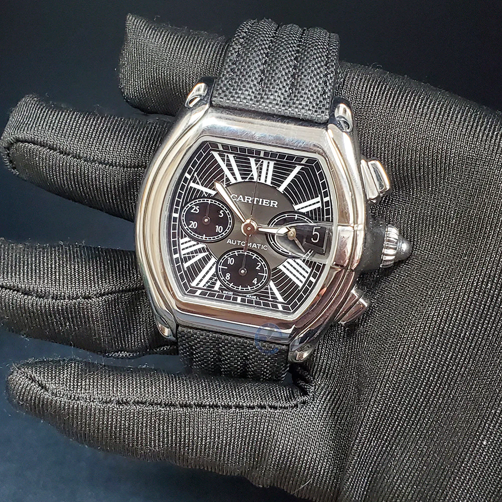 Cartier Roadster Chronograph XL 42MM 2618 Stainless Steel Mens Watch - Image 3